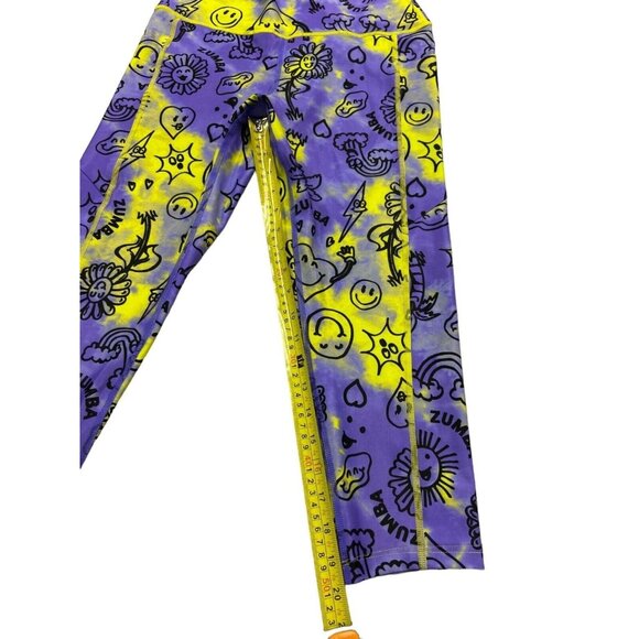 Zumba Wear High Waisted Crop Legging and Dance Twisted Front Bra Set Multicolor - Picture 3 of 8